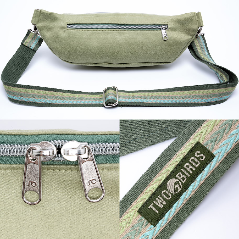 Crossbody Bag Suede Olive - Bild 2
