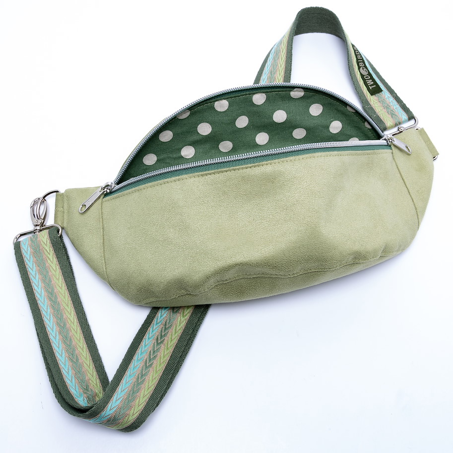 Crossbody Bag Suede Olive - Bild 1