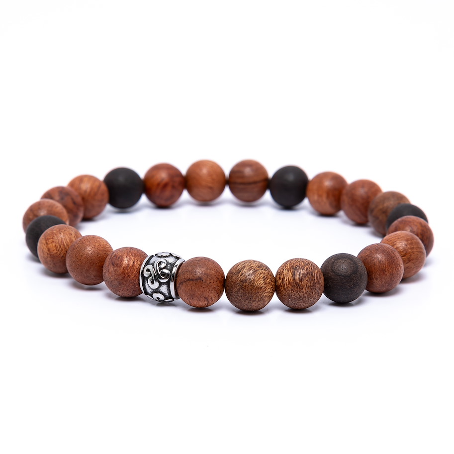 Armband Ballz - Padoukholz Edelstahl - Bild 1