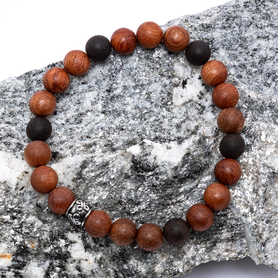 Armband Ballz - Padoukholz Edelstahl - Bild 2