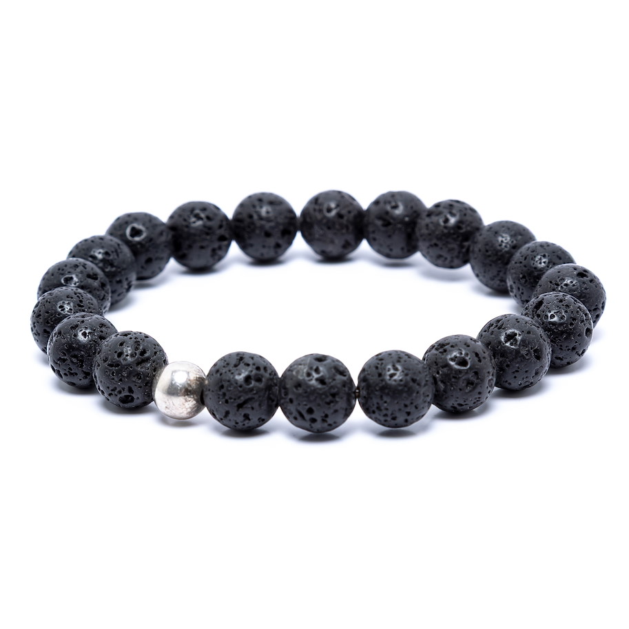 Armband Ballz - Lavastein Silber - Bild 1