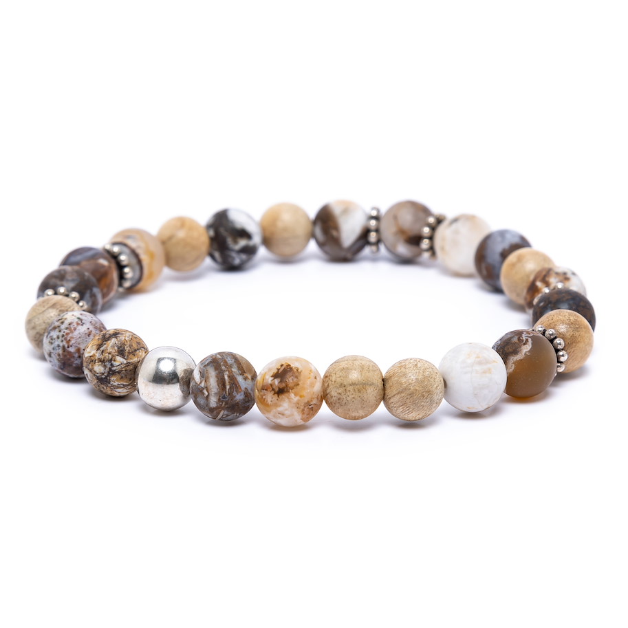 Armband Ballz - Woodjaspis Eschenholz Silber - Bild 1