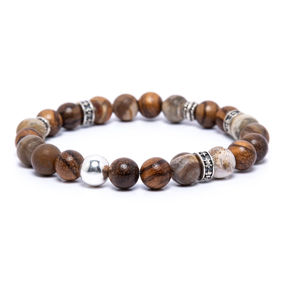 Armband Ballz - Stonewood Wallnuss Silber - Bild 1