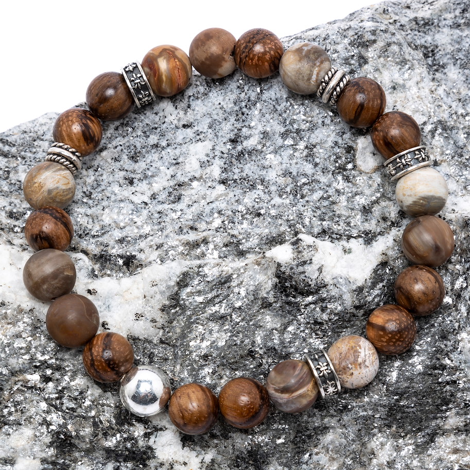 Armband Ballz - Stonewood Wallnuss Silber - Bild 2