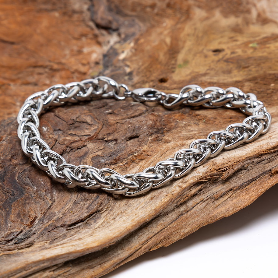 Armband Edelstahl - Snake 8 mm