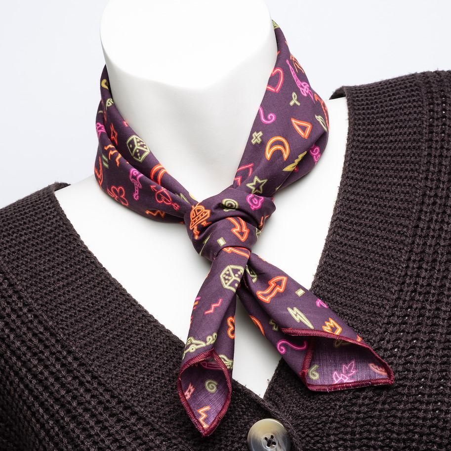 Foulard Sophie - Bordeaux Neon