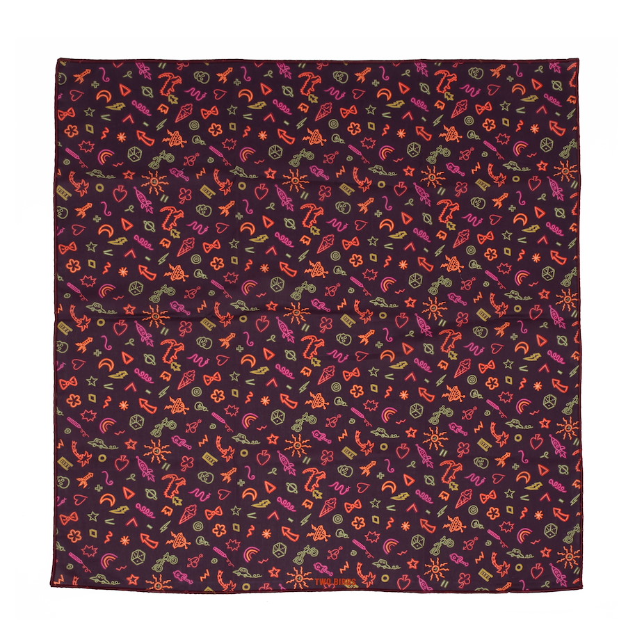 Foulard Sophie - Bordeaux Neon