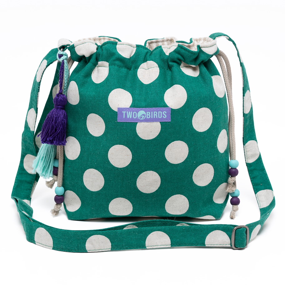 Umhängetasche Lilly - Polka Dots Smaragd