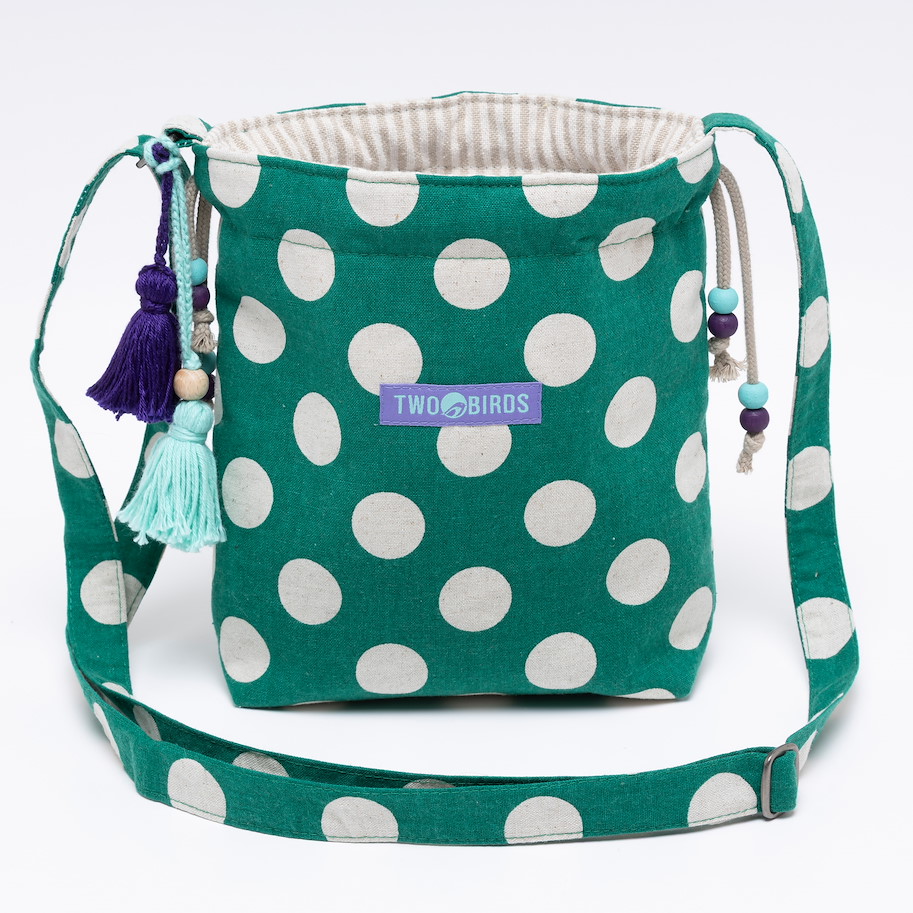 Umhängetasche Lilly - Polka Dots Smaragd