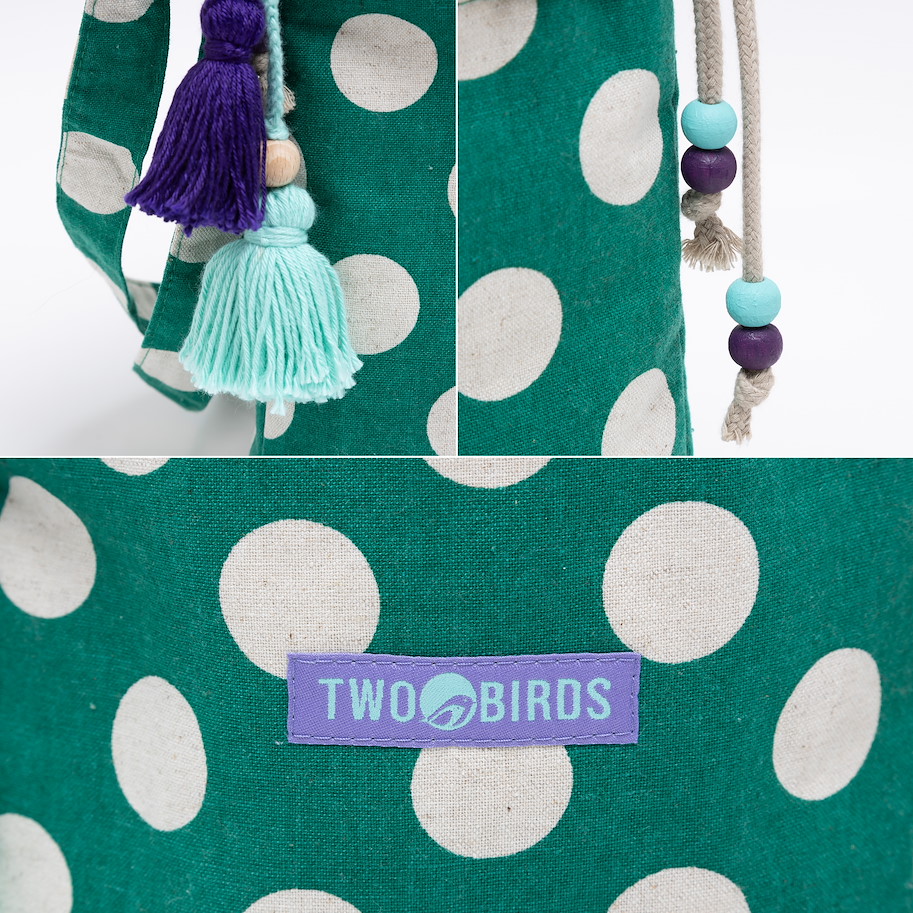 Umhängetasche Lilly - Polka Dots Smaragd