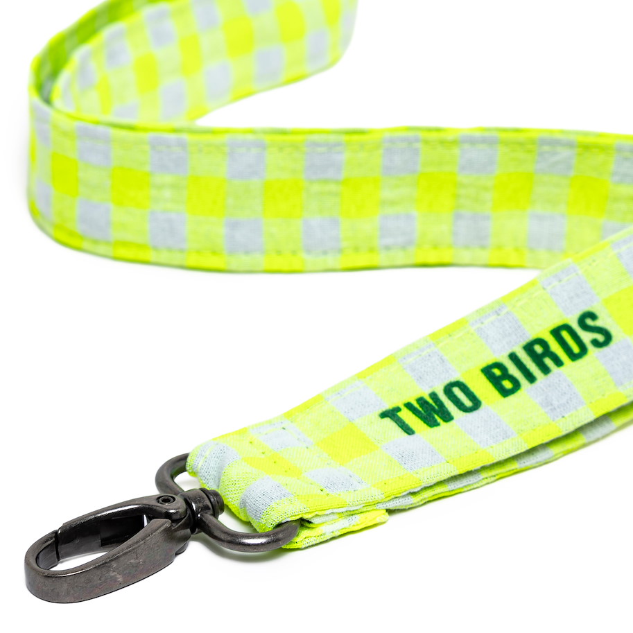 Lanyard Karo Neon Gelb