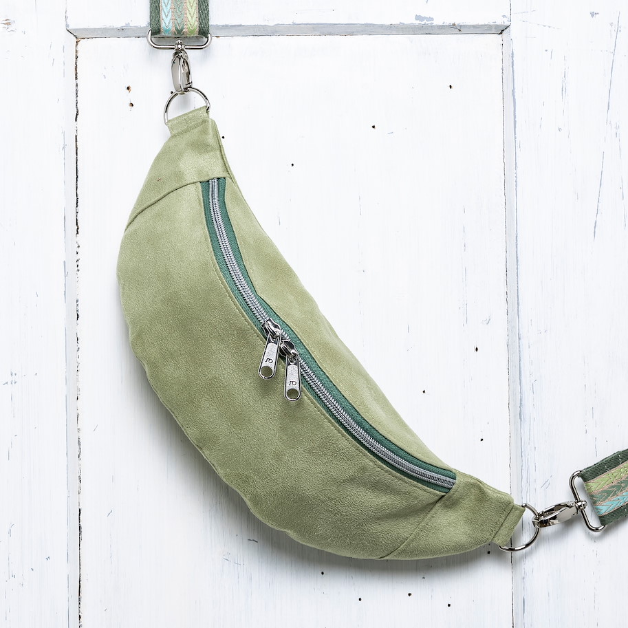 Crossbody Bag Suede Olive