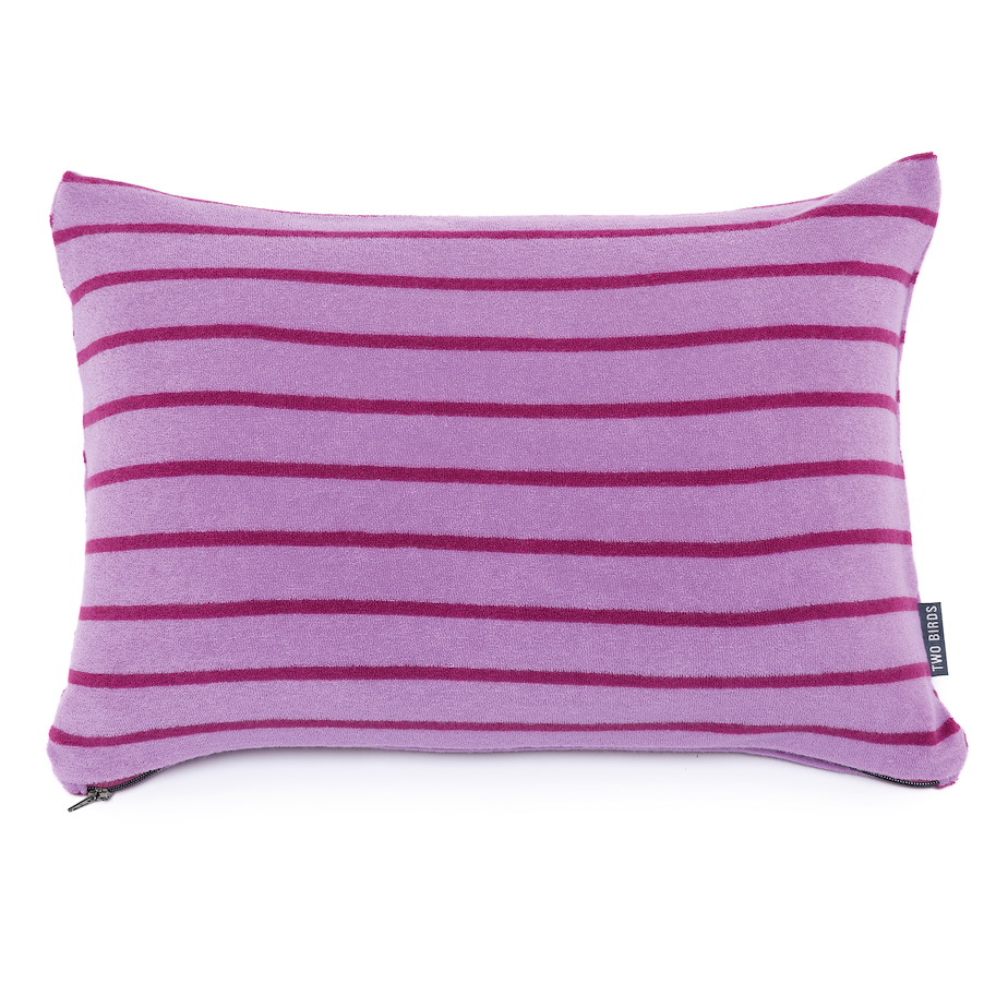 Kissen Siesta - breite Streifen Flieder Fuchsia