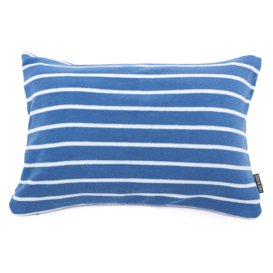 Kissen Siesta - breite Streifen Blau Weiss