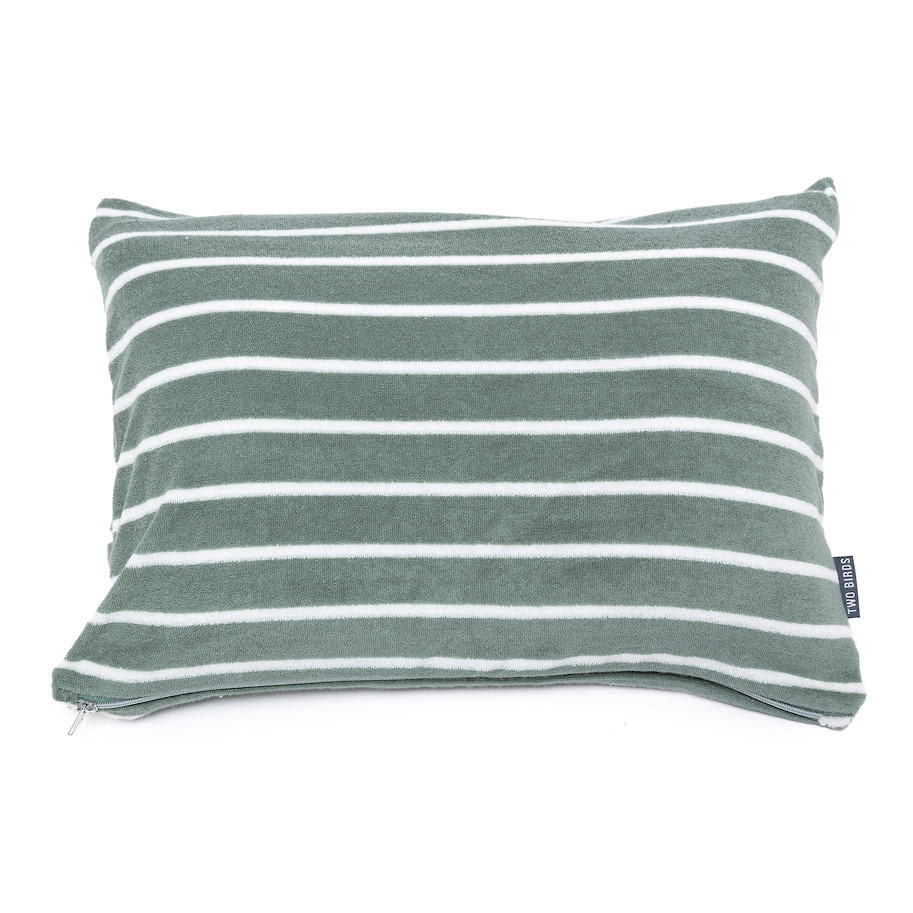 Kissen Siesta - breite Streifen Sage Weiss